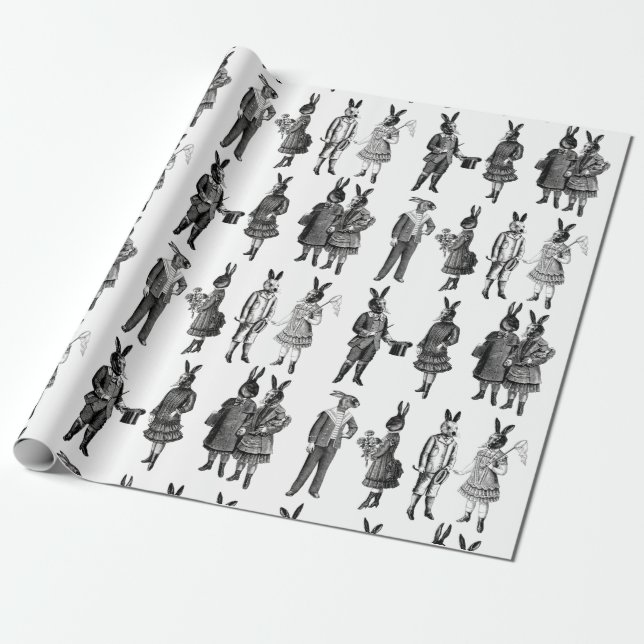 Papel De Regalo victorian animals kids funny (Desenrollado)