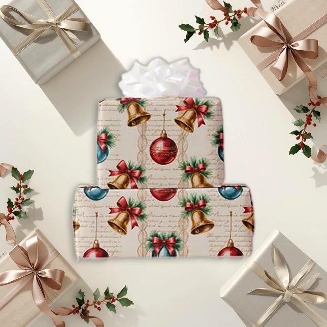 Papel De Regalo Victorian Red Blue Ornament (Subido por el creador)