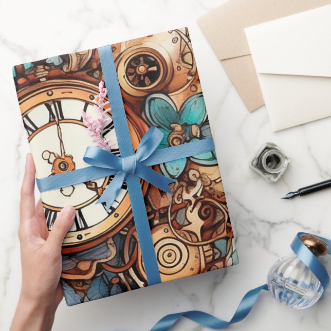 Papel De Regalo Victorian Steampunk (Regalar)