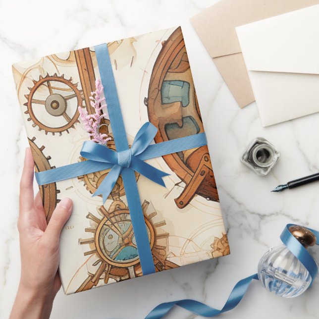 Papel De Regalo Victorian Steampunk (Regalar)