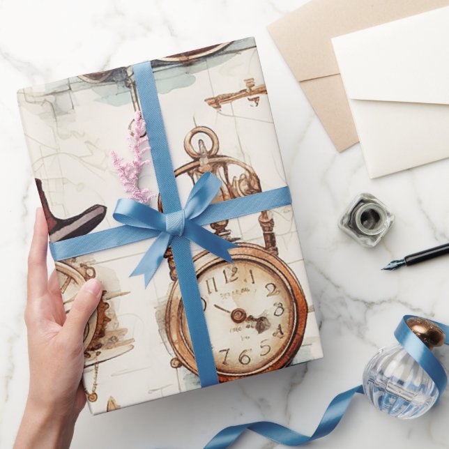 Papel De Regalo Victorian Steampunk (Regalar)