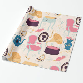 Papel De Regalo victoriano del antiguo fonógrafo gramófono cameo