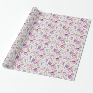 Papel De Regalo Victoriano, país, lavanda, shabby, moda, rosas, pa