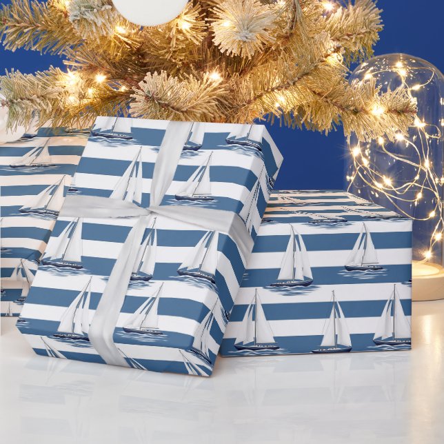 Papel De Regalo Vida Costera Océanos Azules (Vacaciones)