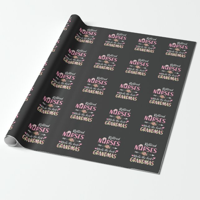 Papel De Regalo Vida de Enfermería| Enfermeras jubiladas Las Mejor (Desenrollado)