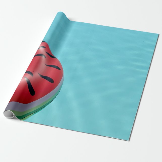 Papel De Regalo Vida roja y verde en la piscina (Desenrollado)
