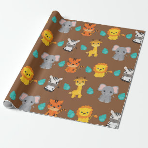 Papel De Regalo Vida salvaje Safari de moda