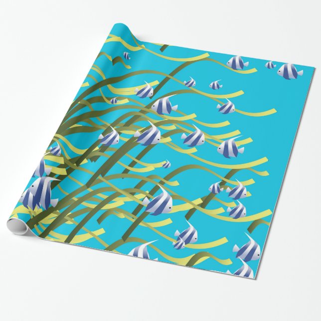 Papel De Regalo Vida subacuática (Desenrollado)