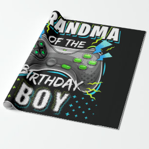 Papel De Regalo Videojuego de la abuela del niño cumpleaños