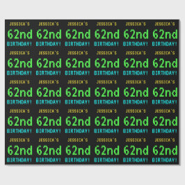 Papel De Regalo Videojuego divertido vintage/retro Mira el 62º cum