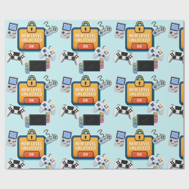 Papel De Regalo Videojuego multiplataforma (Superficie plana)
