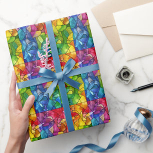 Papel De Regalo Vidrio con manchas de arco iris acuático