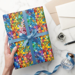 Papel De Regalo Vidrio con manchas de arco iris acuático