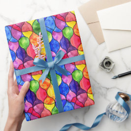 Papel De Regalo Vidrio con manchas de arco iris acuático