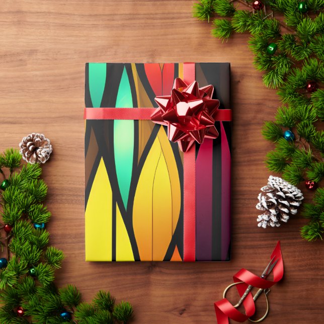 Papel De Regalo Vidrio con manto de cama muestra el patrón mosaico (Regalo de vacaciones)