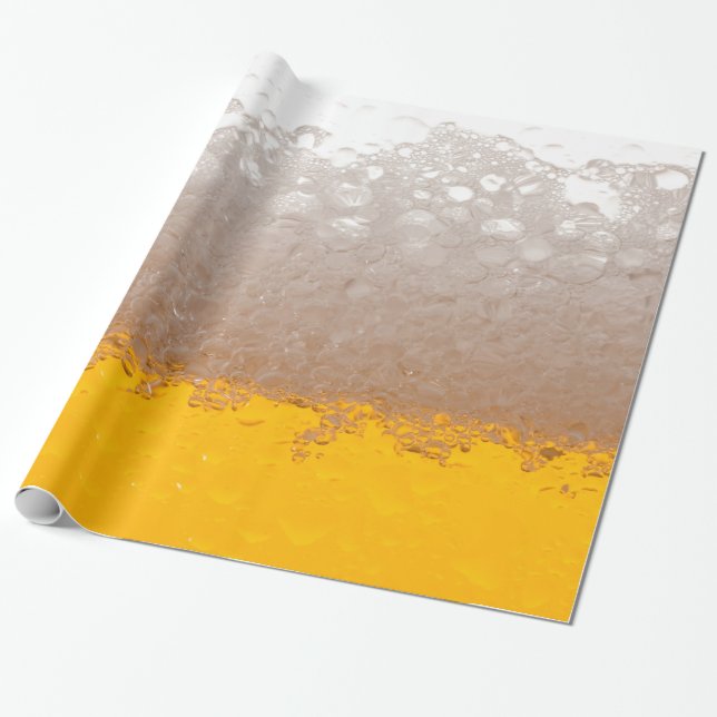 Papel De Regalo Vidrio de cerveza con la cabeza (Desenrollado)