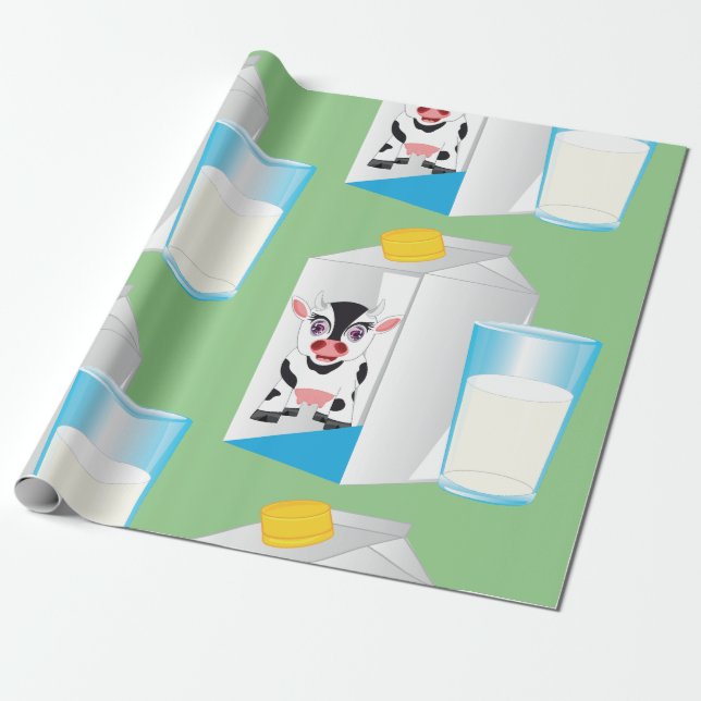 Papel De Regalo Vidrio de leche (Desenrollado)