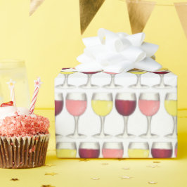 Papel De Regalo Vidrio de Rosé Blanco Rojo Glasses Winery Wine Lov