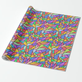 Papel De Regalo Vidrio geométrico arcoiris brillante cumpleaños