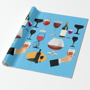Papel De Regalo Vidrio que bebe cóctel fiesta Alcohol Booze Art