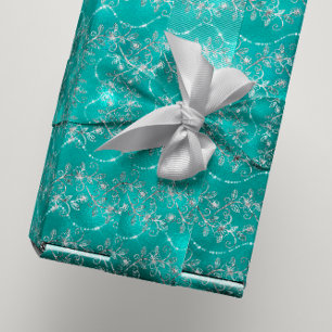 Papel De Regalo Vidrio verde azulado de Tiffany de los gris