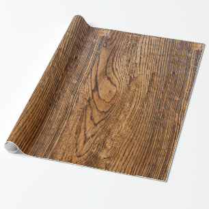 Papel De Regalo Vieja mirada de madera del grano
