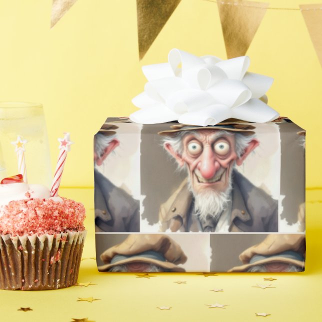 Papel De Regalo Viejo de la Caricatura Silenciosa (Fiesta de cumpleaños )