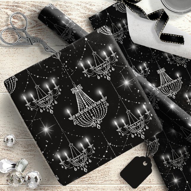 Papel De Regalo Viejo Hollywood B & W Chandeliers ID1108 (Subido por el creador)