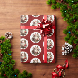 Papel De Regalo Viejo Mundo Santa