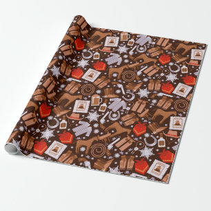 Papel De Regalo Viejo País Occidental