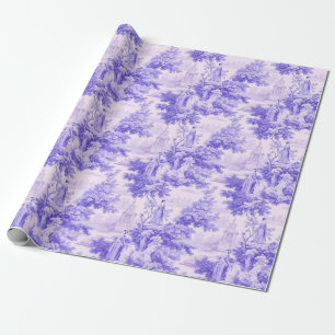 Papel De Regalo Viejo toile morado de alegría