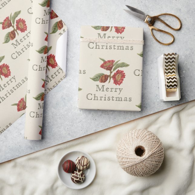 Papel De Regalo Viejos Navidades de moda rojo y verde (Artesanía)