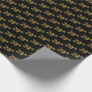 Papel De Regalo Vigésimo (vigésimo) acontecimiento del oro negro