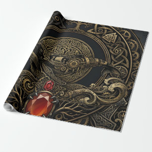 Papel De Regalo Viking Ballena Steampunk – Guardián del Norte