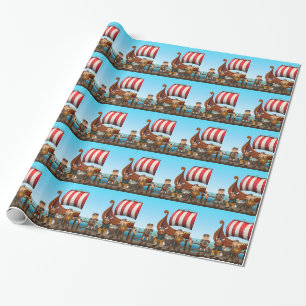 Papel De Regalo Vikingos