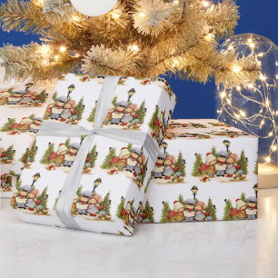 Papel De Regalo Villancistas Navideños Adorables Con Mascotas