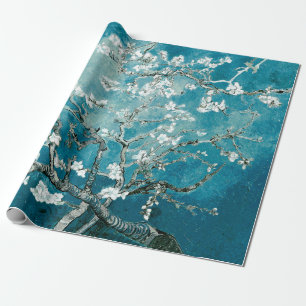 Papel De Regalo Vincent Van Gogh Almond Blossoms Soft Verde azulad