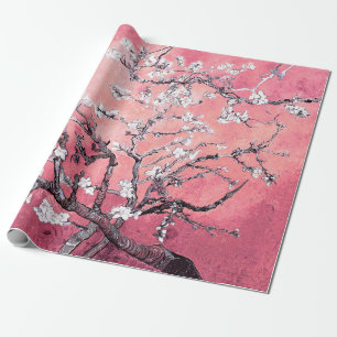 Papel De Regalo Vincent Van Gogh Almond Flores Peachy Pink