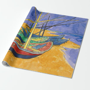 Papel De Regalo Vincent van Gogh - Barcos de Pesca en la Playa