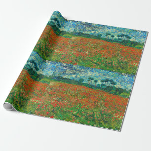 Papel De Regalo Vincent Van Gogh Campo de Amapolas Arte Fino