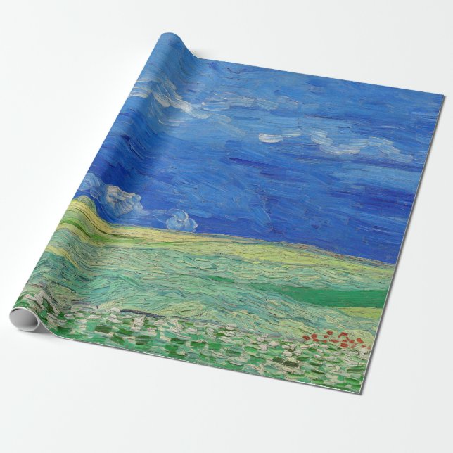 Papel De Regalo Vincent van Gogh - Campos de trituración bajo las  (Desenrollado)