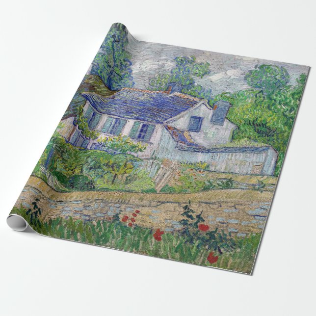 Papel De Regalo Vincent van Gogh - Casas en Auvers (Desenrollado)