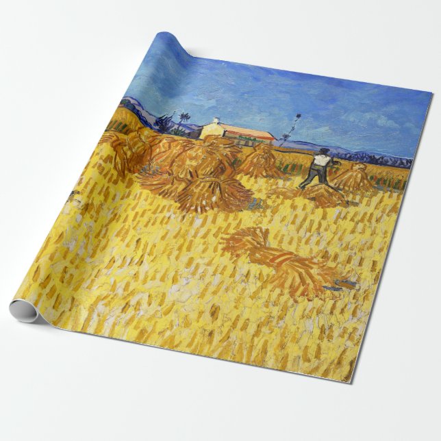 Papel De Regalo Vincent van Gogh - Cosecha en Provenza (Desenrollado)
