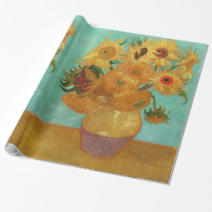 Papel De Regalo Vincent Van Gogh Doce Sunflowers In A Vase