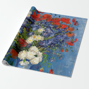 Papel De Regalo Vincent van Gogh - Jarrón con acianos y amapolas