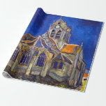 Papel De Regalo Vincent van Gogh - La Iglesia de Auvers<br><div class="desc">Iglesia de Auvers / l'Eglise à Auvers-sur-oise por Vincent Van Gogh en 1890</div>
