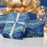 Papel De Regalo Vincent Van Gogh La Noche Starry<br><div class="desc">Vincent Van Gogh es el detalle nocturno estrellado</div>
