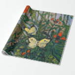 Papel De Regalo Vincent van Gogh - Mariposas y Papas<br><div class="desc">Mariposas y cachorros - Vincent van Gogh,  Oil on Canvas,  1890</div>