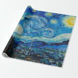 Papel De Regalo Vincent van Gogh, Noche Starry<br><div class="desc">Noche estrellada,  famosa pintura de Vincent van Gogh</div>