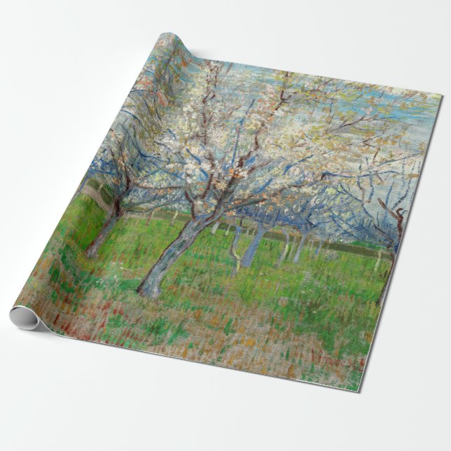Papel De Regalo Vincent van Gogh - Pink Orchard (Desenrollado)